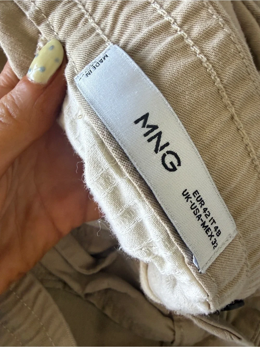 Mango Men's Drawstring Chino Pants in Beige
